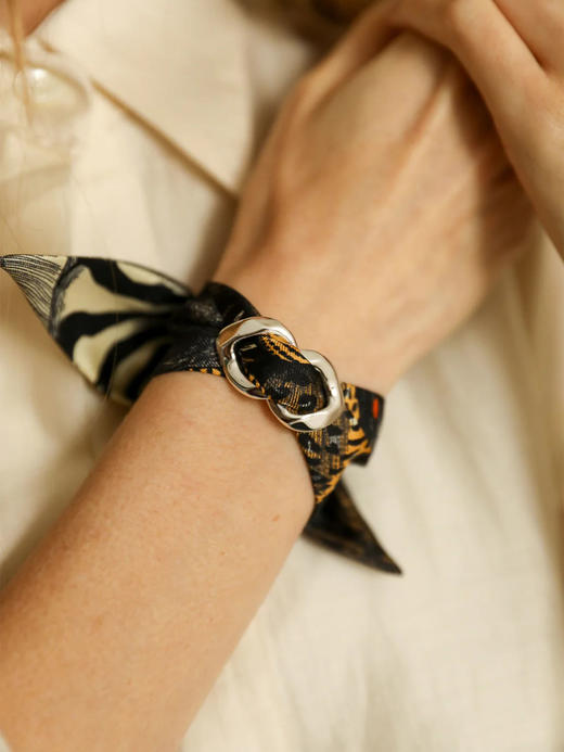 订购8周到｜AN-NEE-Décembre Argent-幻境旷野 4cm 丝巾手镯［法国设计师］ 商品图2