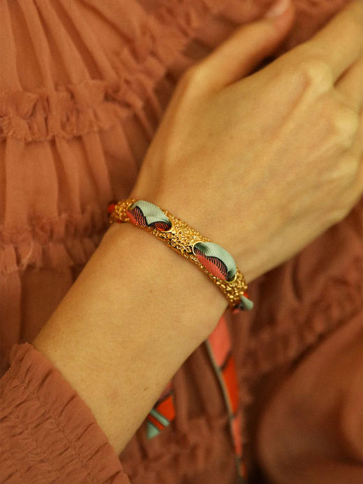 订购8周到｜AN-NEE-Queen-律动节拍 1cm 丝巾手镯［法国设计师］ 商品图2