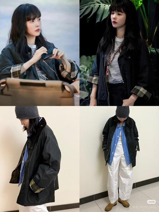 Barbour日版宽松oversize经典油蜡夹克外套 复古格纹内里工装风衣 商品图0