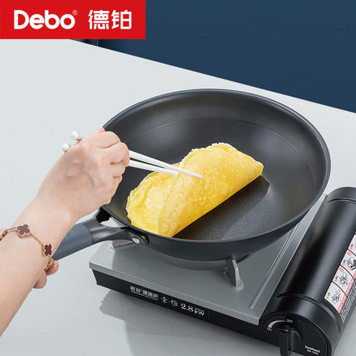 Debo德铂-沙利文炒锅 钛不粘0涂层不含氟（配玻璃锅盖） 商品图4