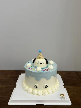 戴帽子的可爱小奶狗