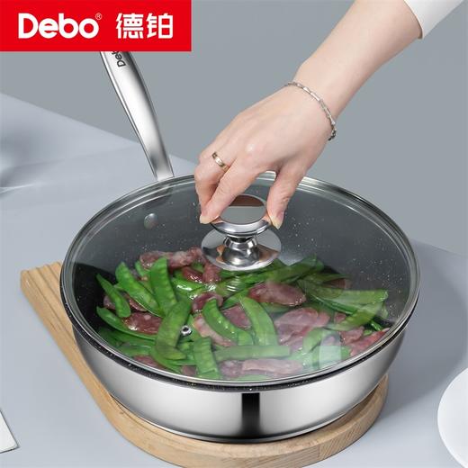 Debo德铂-惠特尼深煎锅26cm 煎制美味 炉灶通用（配玻璃锅盖） 商品图2
