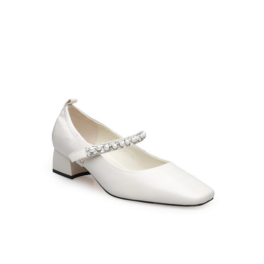 豪麟名鞋迪嘉女鞋玛丽珍鞋牛皮革DJHJA61WP006白色 商品图0