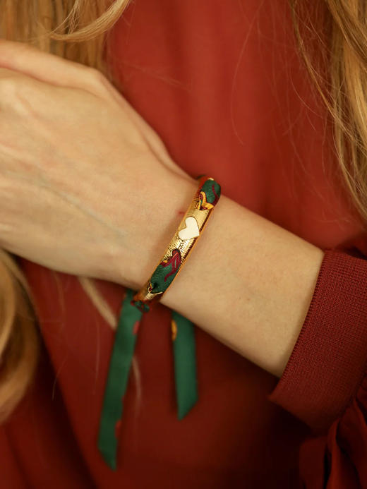 订购8周到｜AN-NEE-BAM Blanc-星象图腾 1cm 丝巾手镯［法国设计师］ 商品图1