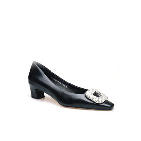 豪麟名鞋迪嘉女鞋皮鞋牛皮革DJHJA61WP005黑色