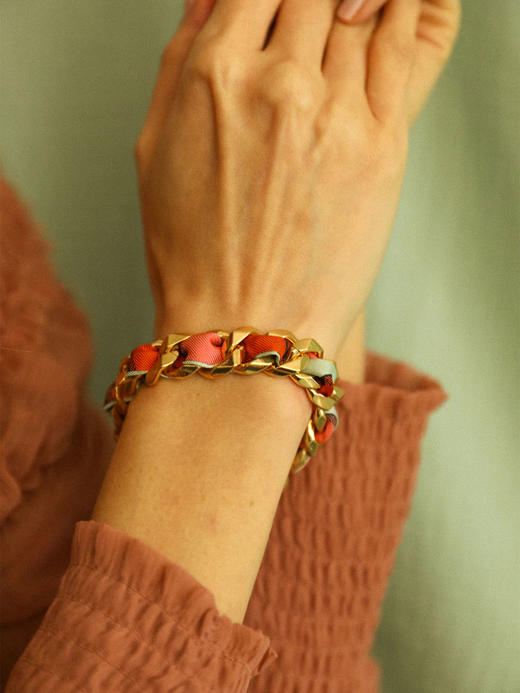 订购8周到｜AN-NEE-Décembre-律动节拍 1cm 丝巾手镯［法国设计师］ 商品图2