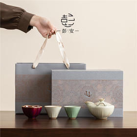 汝窑功夫茶具柏韵菩提莲心手抓壶一壶三杯