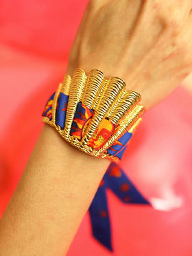 订购8周到｜AN-NEE-Coquille-幻彩星语 2cm 丝巾手镯［法国设计师］