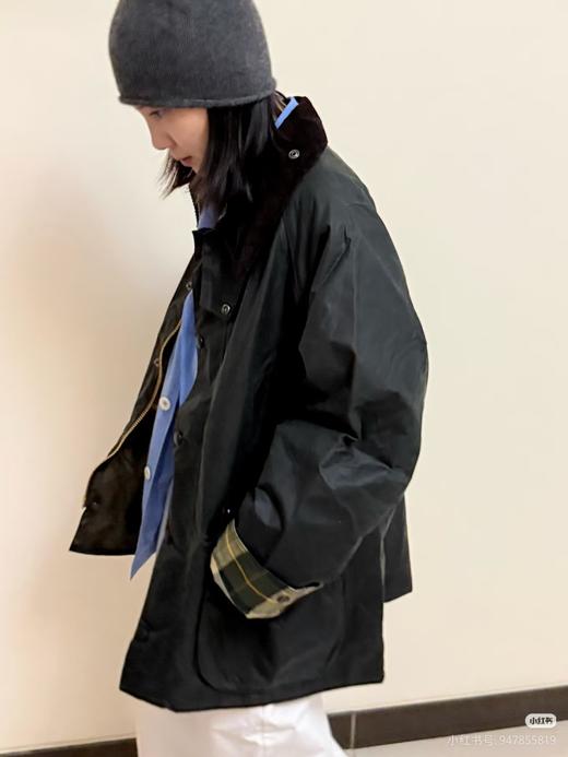 Barbour日版宽松oversize经典油蜡夹克外套 复古格纹内里工装风衣 商品图1