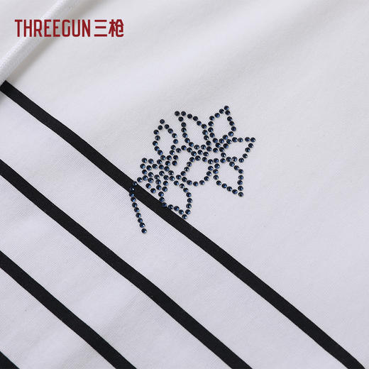 Threegun三枪 冰泉棉连帽短袖女衫-T20190A01 商品图4