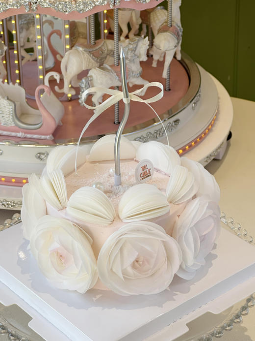 威化纸粉毛茛蛋糕（超重工 单层夹心） 商品图1