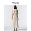 VIMAGE纬漫纪度假风棉质温柔收腰显瘦黄油色连衣裙2026夏季新款V2507209 商品缩略图4