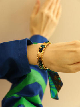 订购8周到｜AN-NEE-Diva-幻境霓彩 2cm 丝巾手镯［法国设计师］