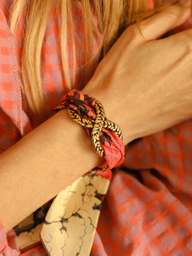 订购8周到｜AN-NEE-Tresse Or Vieillit-时光星象 4cm 丝巾手镯［法国设计师］