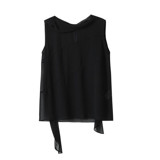 VIMAGE纬漫纪小众设计透气舒适黑色显瘦宽松无袖上衣2026夏季款V2513218 商品图6