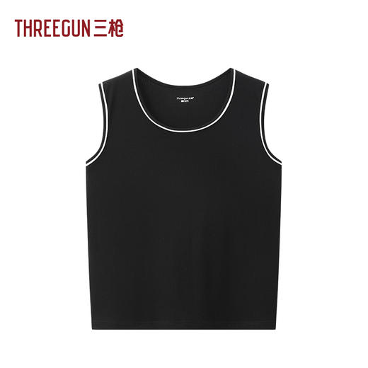 Threegun三枪 时尚罗纹宽松女背心-T30077A01 商品图1
