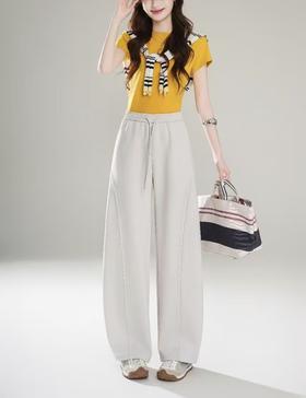 LS竹纤莱赛尔女士裸感慵懒弯刀裤913