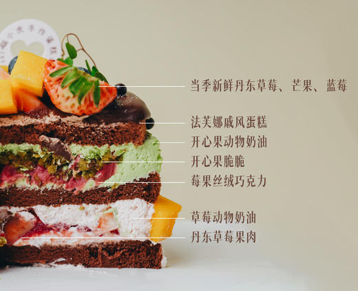 开心果莓果·裸蛋糕（双重奶油口味） 商品图5