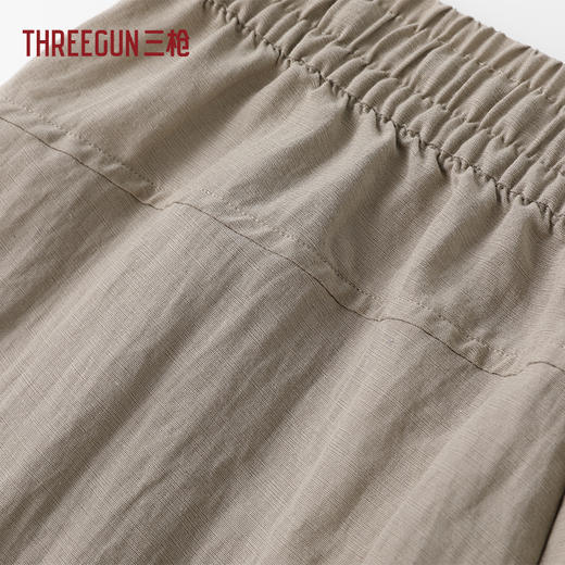 Threegun三枪 亚麻男短裤-T50057B01 商品图6
