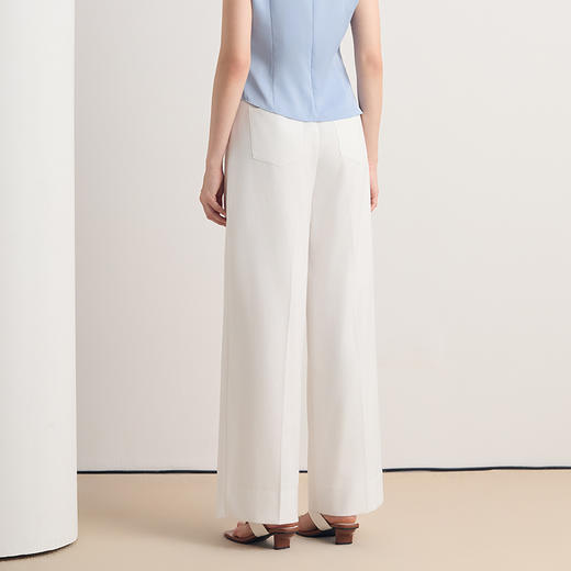 EITIE爱特爱干练通勤高腰直筒阔腿显瘦垂坠西装休闲裤2026夏季新款8605305 商品图4