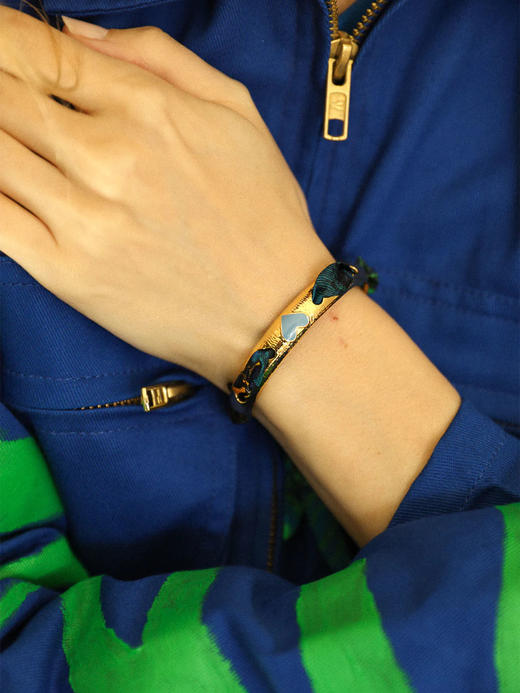 订购8周到｜AN-NEE-BAM Bleu-幻境霓彩 1cm 丝巾手镯［法国设计师］ 商品图0