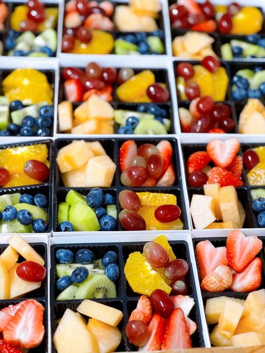 四分格果切盒  建议单人 精美木盒 12*12cm 商品图2