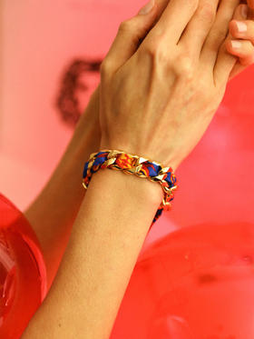 订购8周到｜AN-NEE-Décembre-幻彩星语 1cm 丝巾手镯［法国设计师］