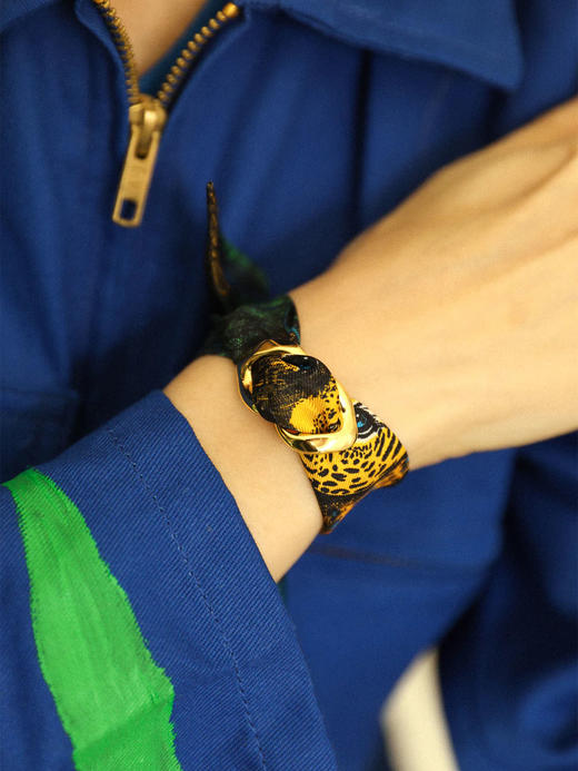 订购8周到｜AN-NEE-Décembre-幻境霓彩 4cm 丝巾手镯［法国设计师］ 商品图1