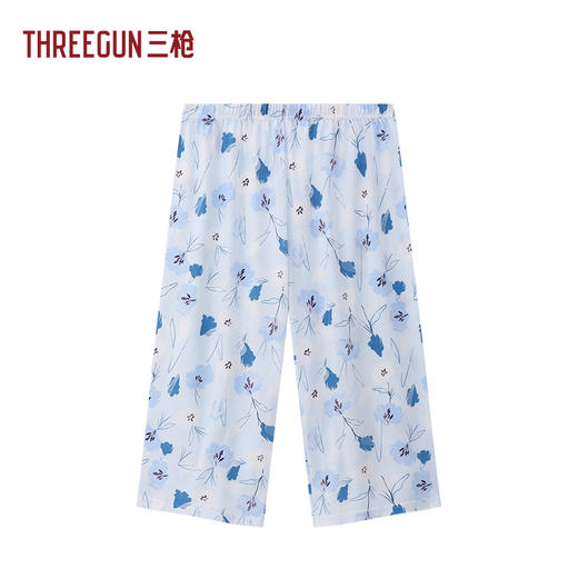 Threegun三枪 水柔棉印花女七分裤-T60026B01 商品图1