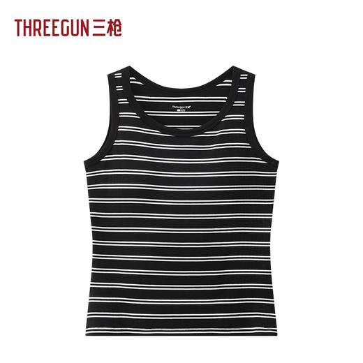 Threegun三枪 彩条罗纹BRA女士背心-T30003A01 商品图0