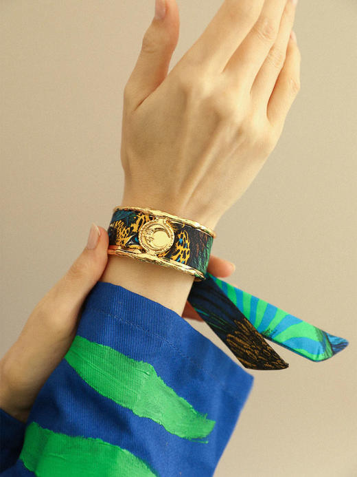 订购8周到｜AN-NEE-Lune-幻境霓彩 2cm 丝巾手镯［法国设计师］ 商品图0