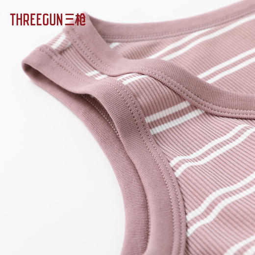Threegun三枪 彩条罗纹BRA女士背心-T30003A01 商品图7