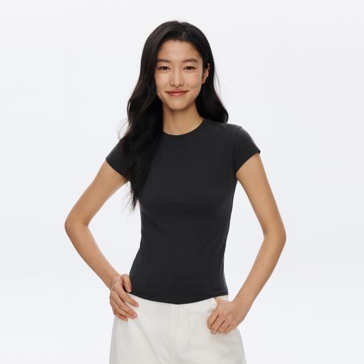 Oneup修身圆领短袖飞袖T恤 商品图2