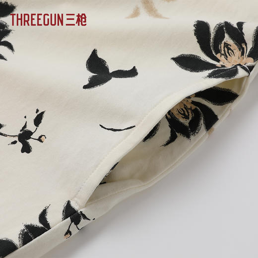 Threegun三枪 冰泉棉印花短袖女家居裙-T70022A01 商品图4
