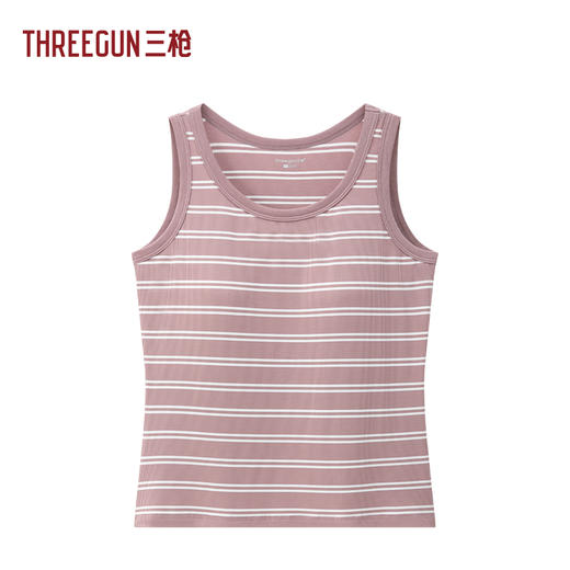 Threegun三枪 彩条罗纹BRA女士背心-T30003A01 商品图1