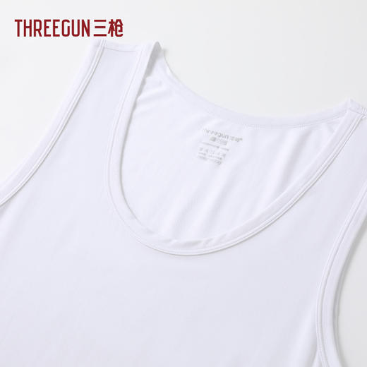 Threegun三枪 零碳木代尔圆领男士背心-T30011A01 商品图3