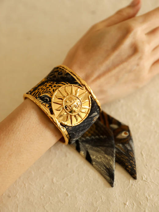 订购8周到｜AN-NEE-Soleil-幻境旷野 4cm 丝巾手镯［法国设计师］ 商品图2