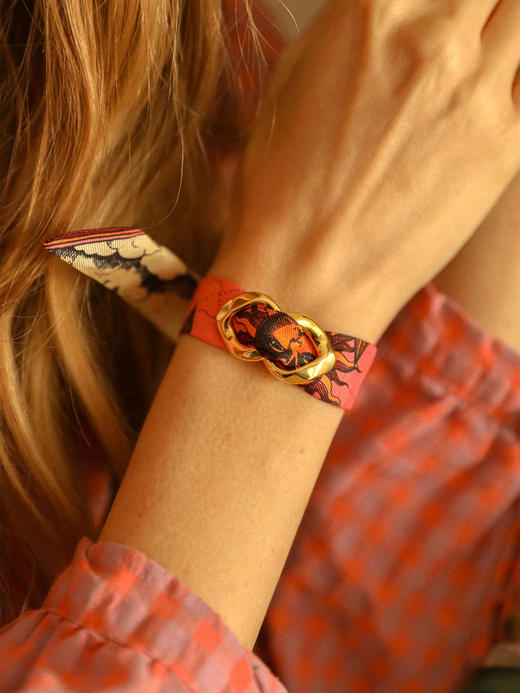 订购8周到｜AN-NEE-Décembre-时光星象 2cm 丝巾手镯［法国设计师］ 商品图1