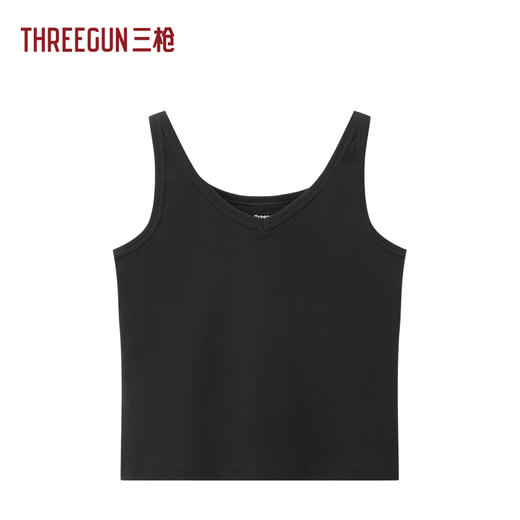 Threegun三枪 灯芯弹力棉女背心-T30078A01 商品图1