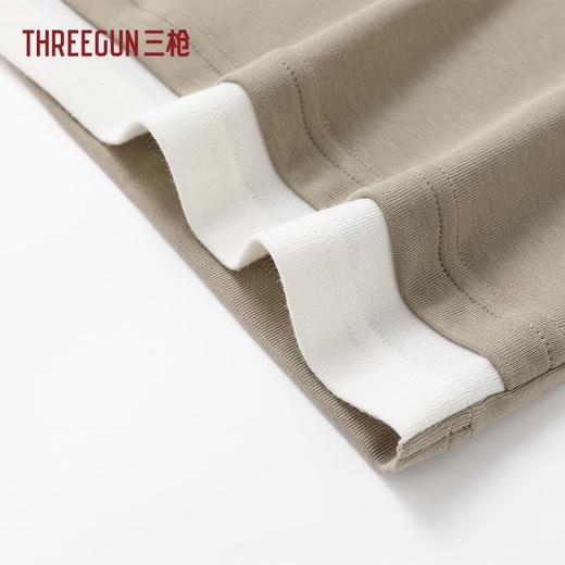 Threegun三枪 零碳莱赛尔棉罗纹拼接短袖女衫-T20184A01 商品图7
