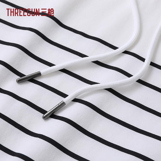 Threegun三枪 冰泉棉连帽短袖女衫-T20190A01 商品图5