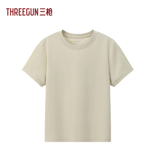 Threegun三枪 臻丝棉圆领短袖女衫-T20191A02 商品图0
