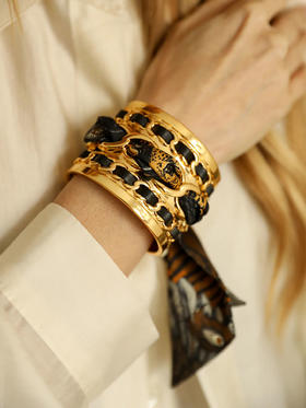 订购8周到｜AN-NEE-Décembre Noire-幻境旷野 4cm 丝巾手镯［法国设计师］