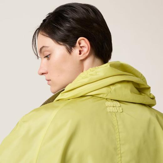 MIU  PANAMA棉 双面穿连帽茧型短风衣 商品图8