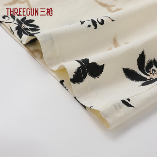 Threegun三枪 冰泉棉印花短袖女家居裙-T70022A01 商品图3