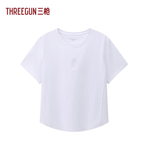 Threegun三枪 冰泉棉圆领短袖女衫-T20194A01 商品图1