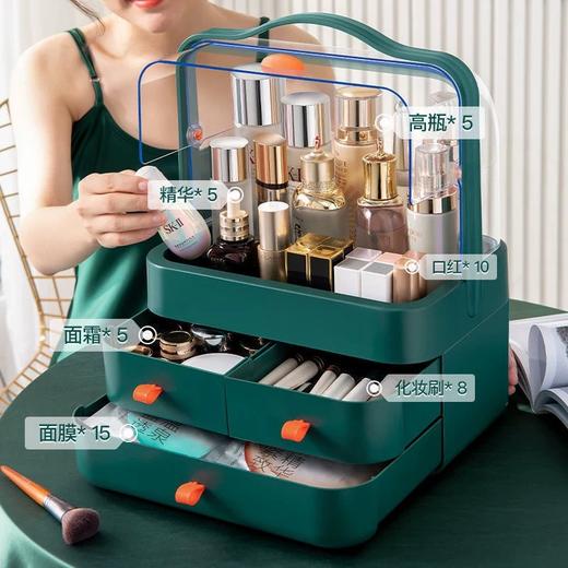 【热销2000+】手提宿舍大容量化妆品大容量桌面收纳置物盒 商品图2