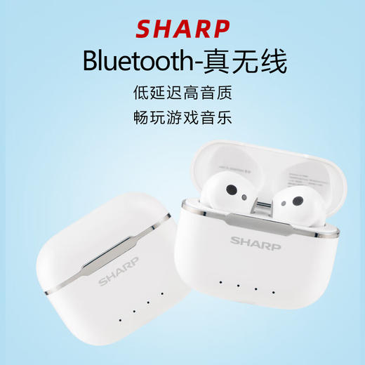 【1件包邮】夏普真无线蓝牙耳机 HP-TW40H/240139  舒适配戴小巧便携超长续航/甘肃/青海/内蒙古/新疆/西藏/宁夏/海南/港澳台不发货 商品图1