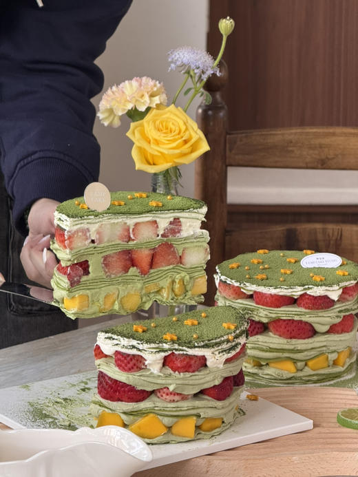 【新品】草莓芒果抹茶星星千层 商品图3