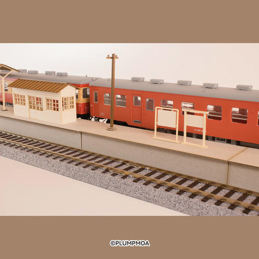 【GSC预售定金】1/80比例 纸制模型套件 街角配件系列 岛式地方站台 延长套装A（电线杆・站名牌） 商品图3